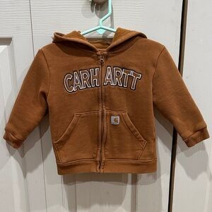 Carhartt Kids Brown Zip-Up Hoodie